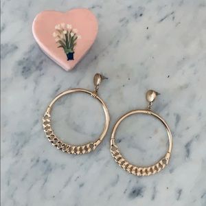Chain hoop earrings